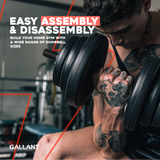 Gallant 20kg Adjustable Dumbbells Weights Set - 2 in 1 Easy Assembly And Disassembly.
