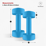 Gallant HEX Neoprene Dumbbells Hand Weights Pair Measurements.