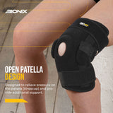 Knee Support Brace Adjustable Strap Arthritis Pain Open Patella Design.