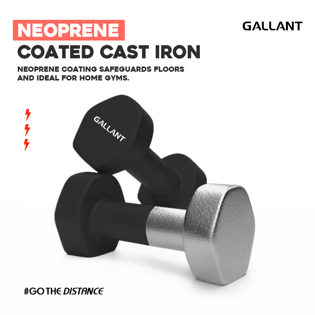 Gallant Neoprene Dumbbells Neoprene Coated Cast Iron.