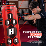 5.5ft Heritage Red Free-Standing Punchbag Perfect For Boxing Practice.
