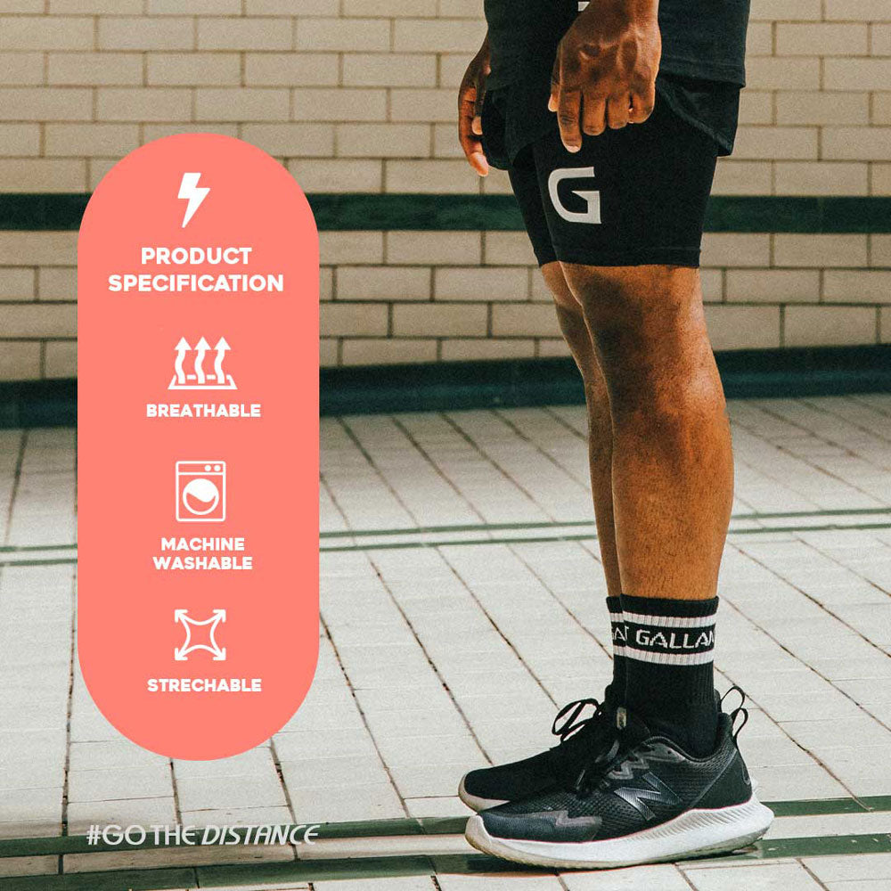 Gallant Sports Socks - 3 Pack Black/White Product Specification Details.