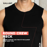 Gallant Drop Armhole Tank Top Round Crew Neck.