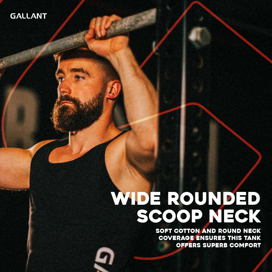 Gallant Racer Back Vest Top Wide Rounded Scoop Neck.