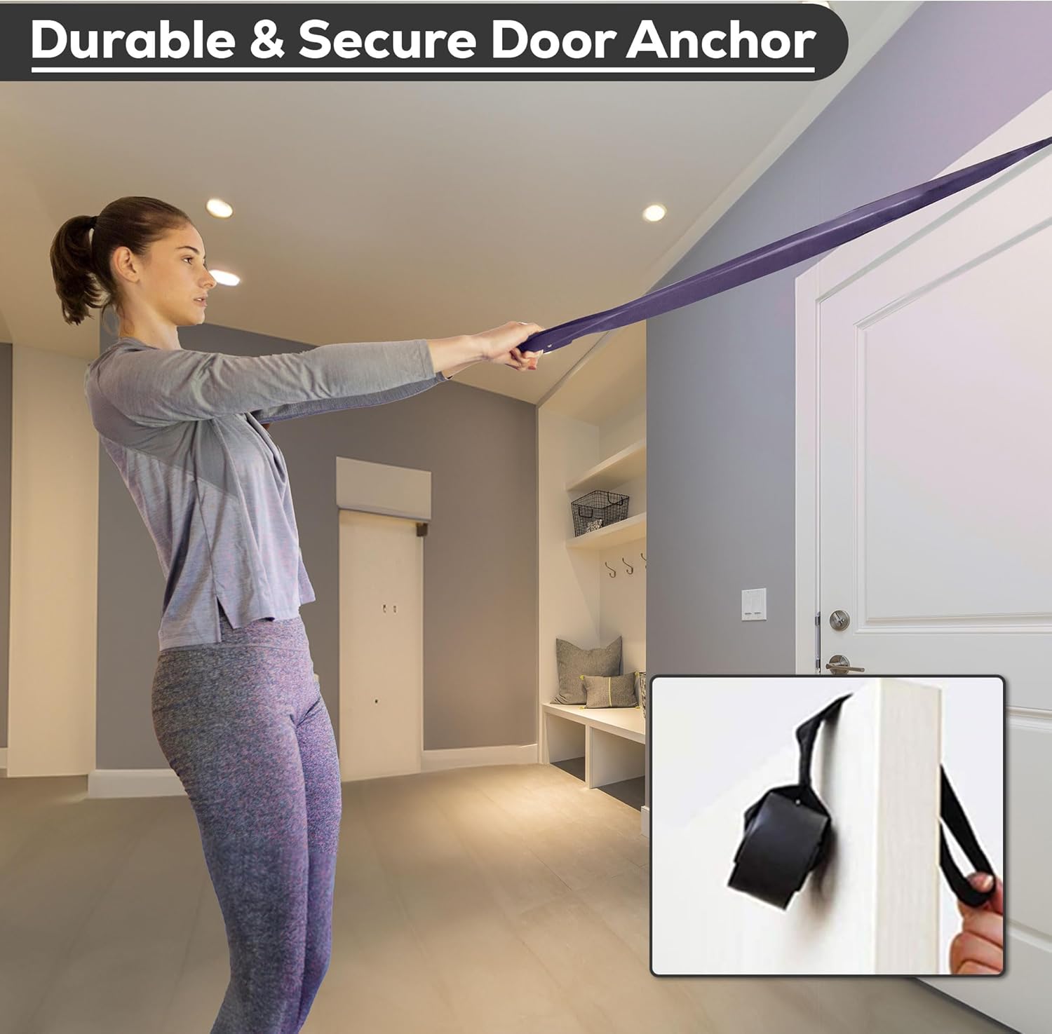 Resistance Band Pull-Up Set Durable & Secure Door Anchor.